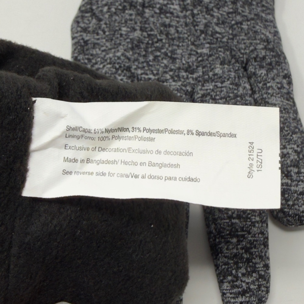 Isotoner Womens SmarTouch Gray Marl Spandex‎ Gloves Fleece Lined Grip 21524 OS - Picture 6 of 7